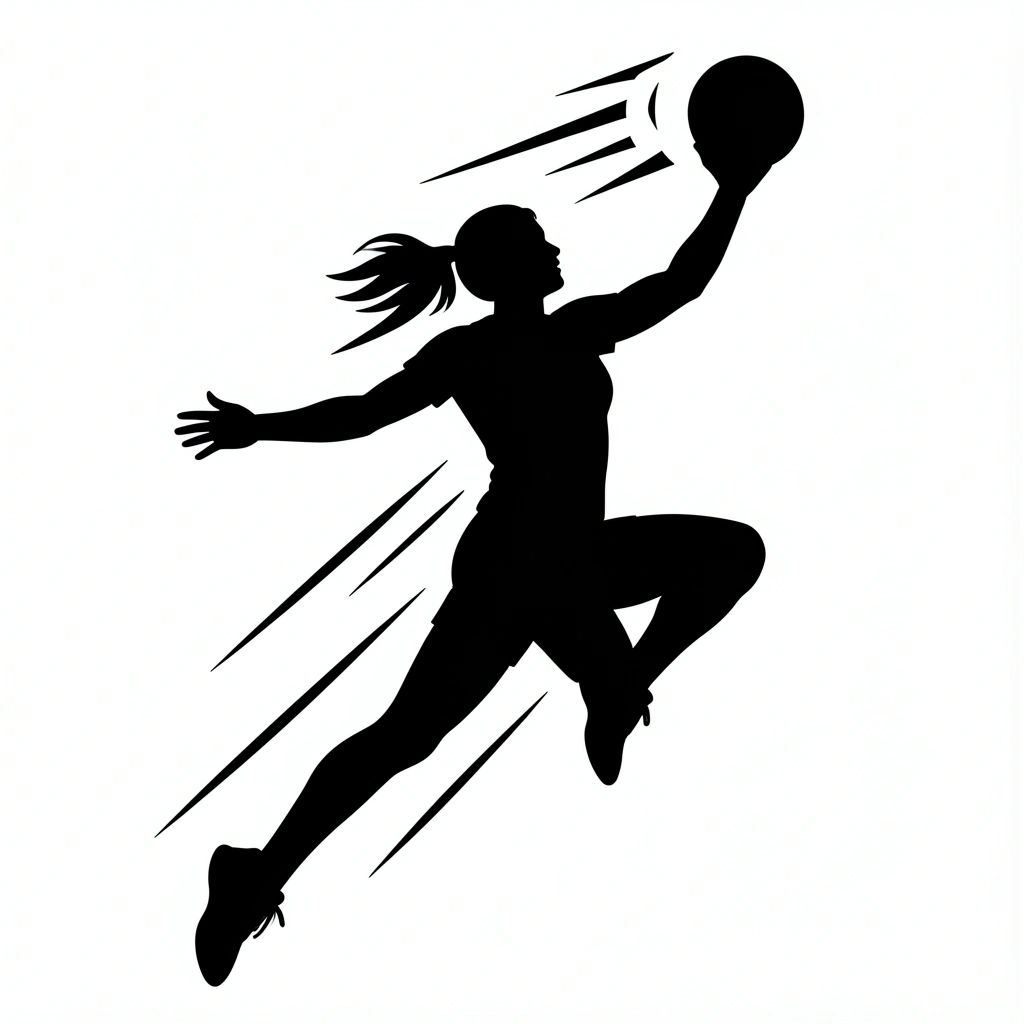 volleyball clipart — player spike 3 (free download)