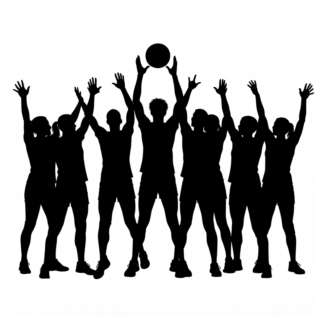 volleyball clipart — team cheer 3 (free download)
