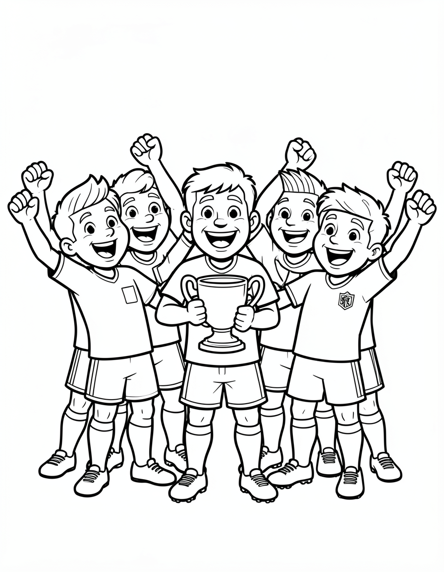 world cup coloring pages — champion team 2 (free download)