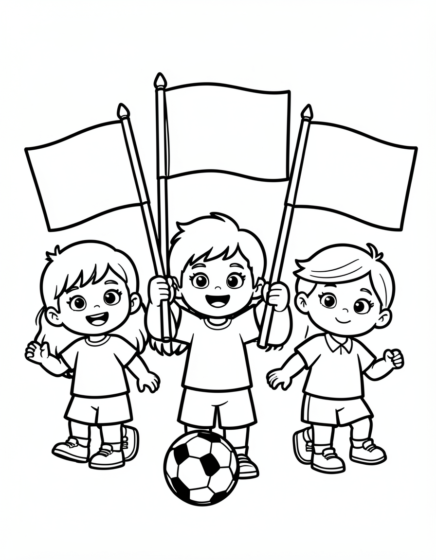 world cup coloring pages — flags parade 3 (free download)