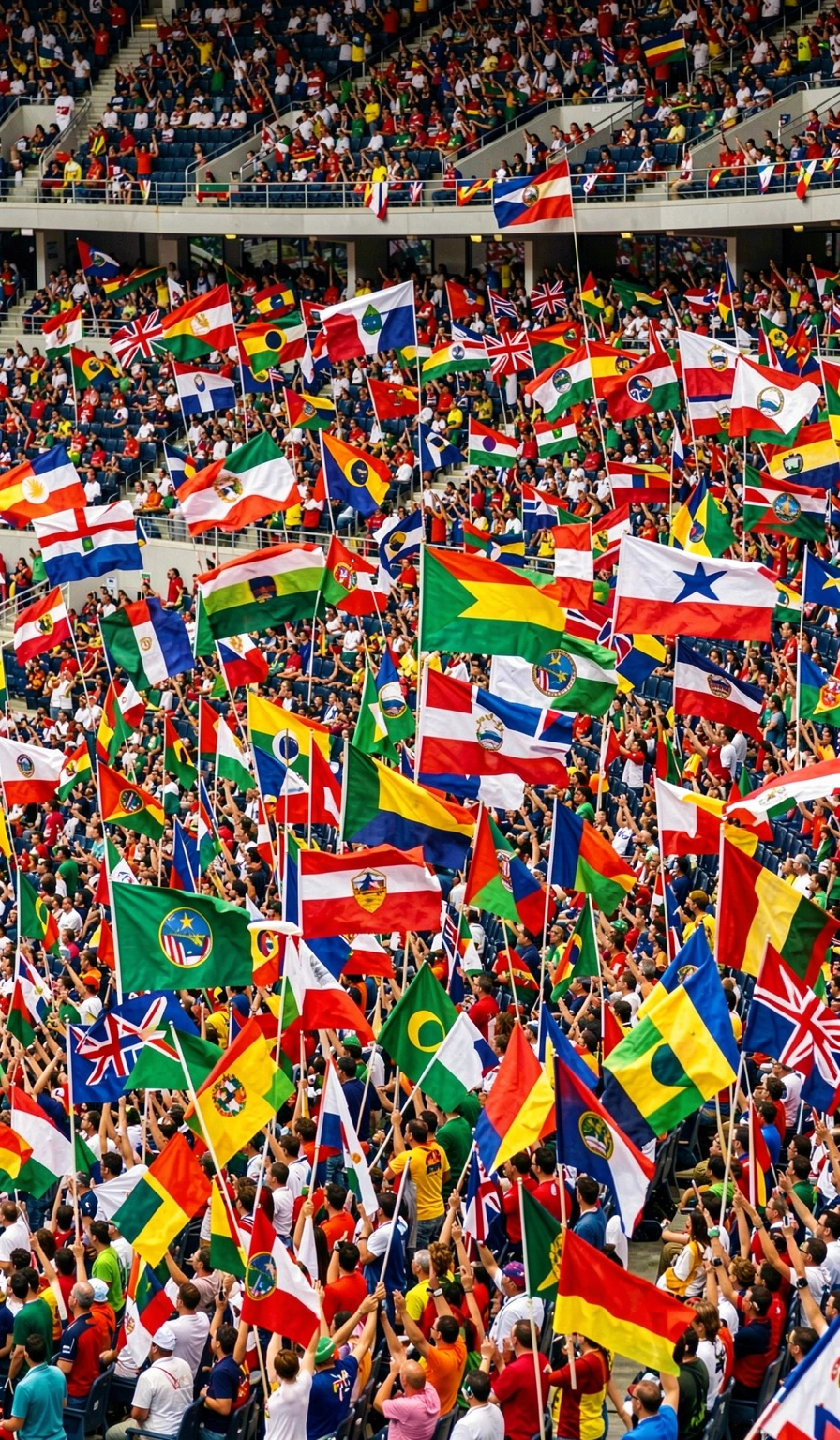 world cup wallpaper — flags stadium 1 (free download)