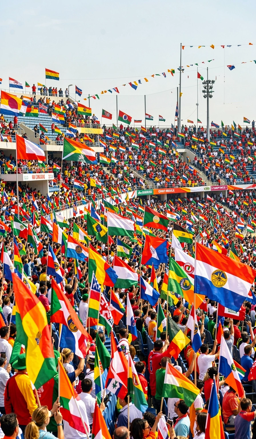 world cup wallpaper — flags stadium 2 (free download)