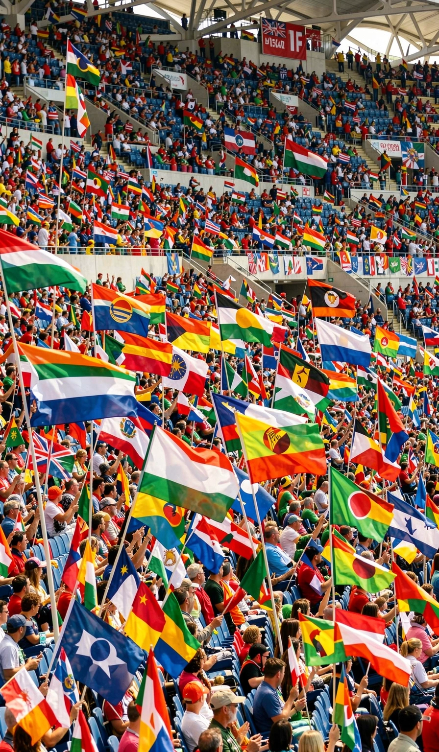 world cup wallpaper — flags stadium 3 (free download)