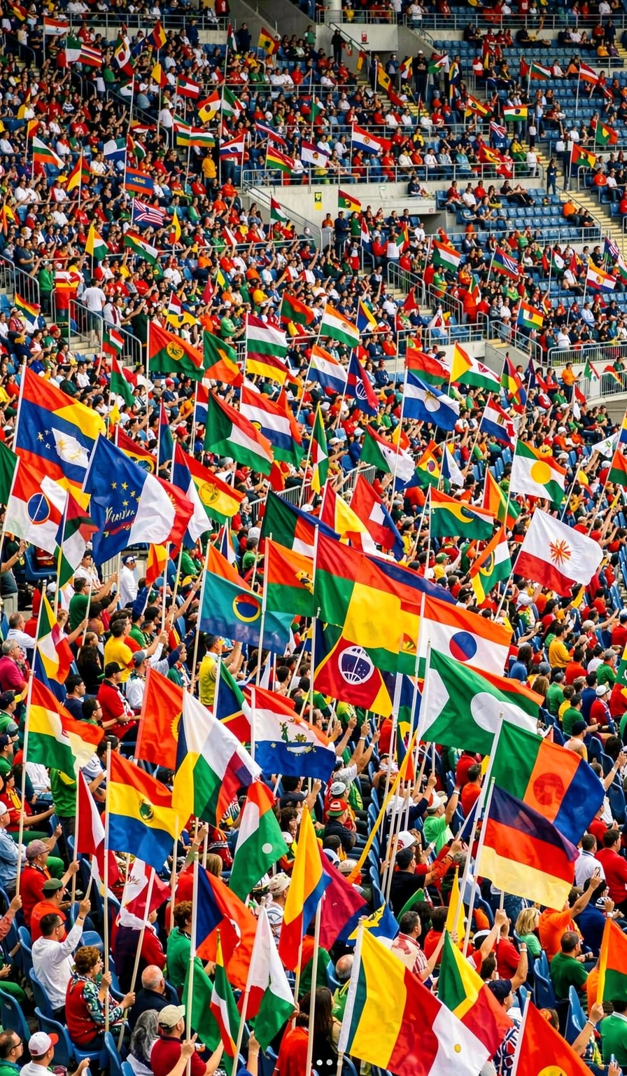 world cup wallpaper — flags stadium 4 (free download)
